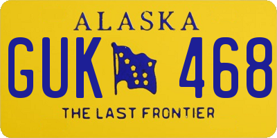 AK license plate GUK468