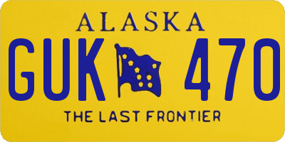 AK license plate GUK470