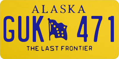 AK license plate GUK471