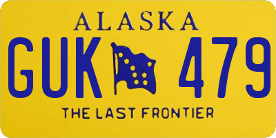 AK license plate GUK479