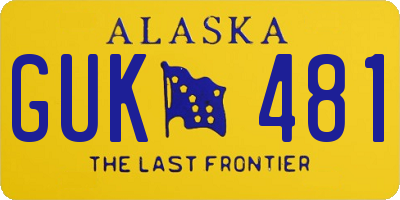 AK license plate GUK481