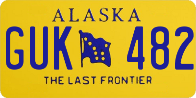 AK license plate GUK482