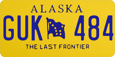 AK license plate GUK484