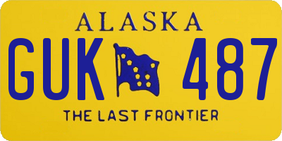 AK license plate GUK487