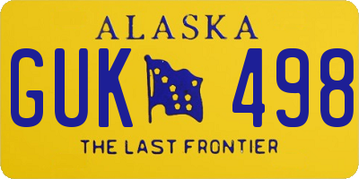 AK license plate GUK498