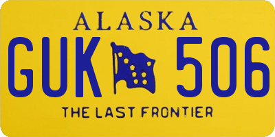 AK license plate GUK506