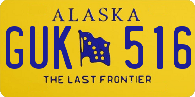 AK license plate GUK516