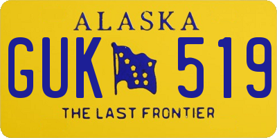 AK license plate GUK519