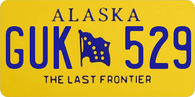 AK license plate GUK529