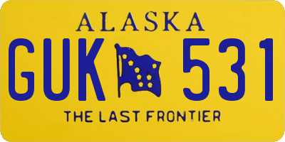 AK license plate GUK531