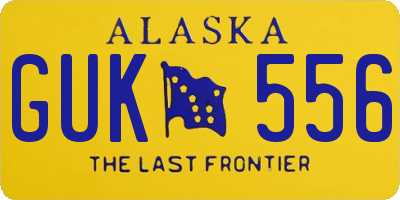 AK license plate GUK556
