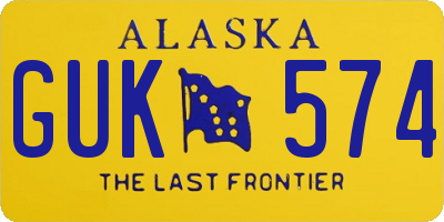 AK license plate GUK574