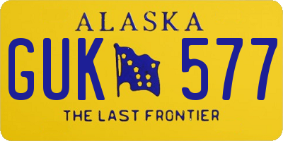 AK license plate GUK577