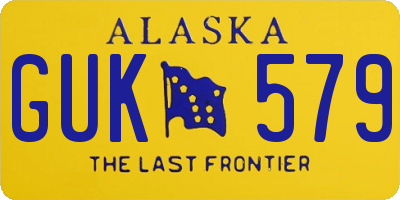 AK license plate GUK579