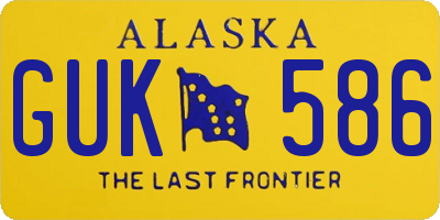 AK license plate GUK586