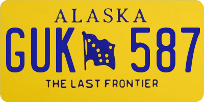 AK license plate GUK587