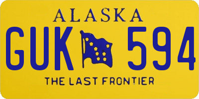 AK license plate GUK594