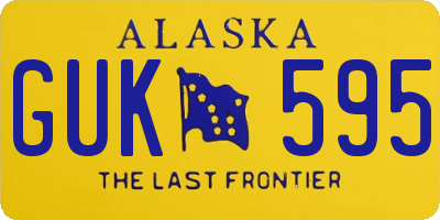 AK license plate GUK595