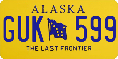 AK license plate GUK599