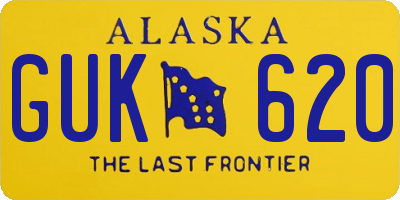 AK license plate GUK620