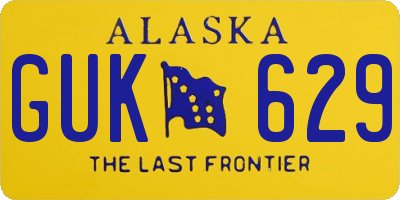 AK license plate GUK629