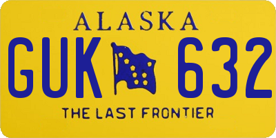 AK license plate GUK632