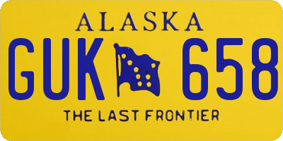 AK license plate GUK658