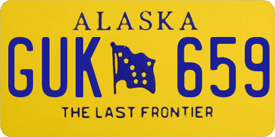 AK license plate GUK659