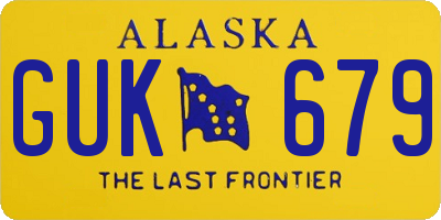 AK license plate GUK679