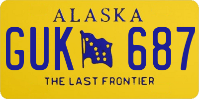 AK license plate GUK687