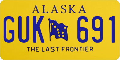 AK license plate GUK691