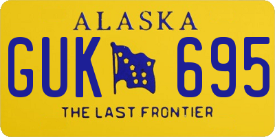 AK license plate GUK695