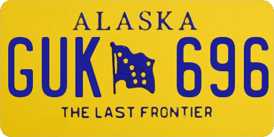 AK license plate GUK696