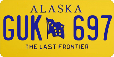 AK license plate GUK697