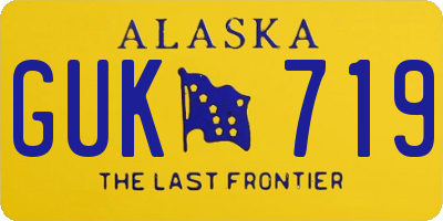AK license plate GUK719