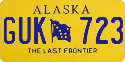 AK license plate GUK723