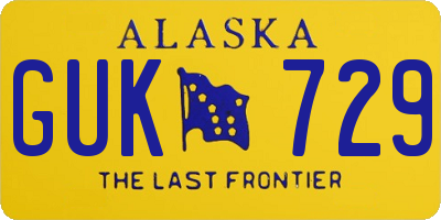 AK license plate GUK729