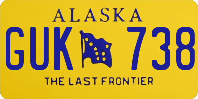AK license plate GUK738