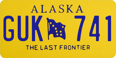 AK license plate GUK741