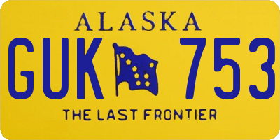 AK license plate GUK753