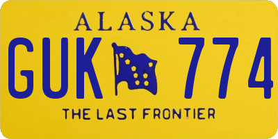 AK license plate GUK774