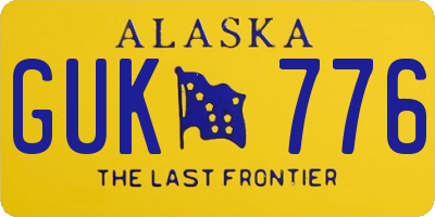 AK license plate GUK776