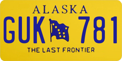 AK license plate GUK781