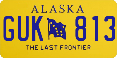 AK license plate GUK813