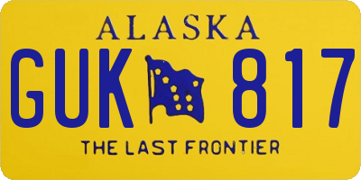 AK license plate GUK817
