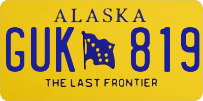 AK license plate GUK819