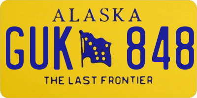 AK license plate GUK848