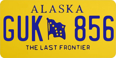 AK license plate GUK856