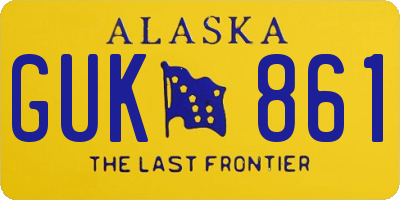 AK license plate GUK861