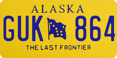 AK license plate GUK864